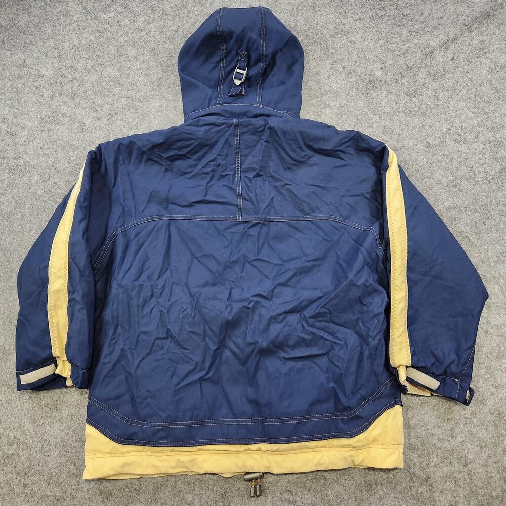 VTG Ellesse Sunflower Jacket Mens Large Pullover Hooded Japan 90s Fleece‎ Lined - Picture 13 of 16